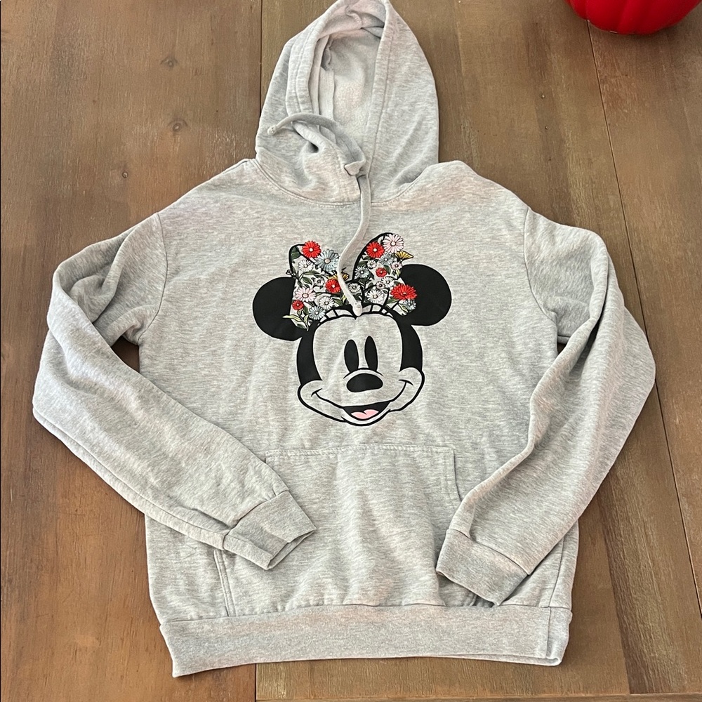 Gray Hoodie with Minnie Mouse Character Design